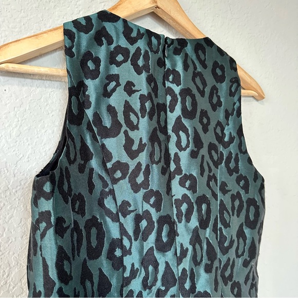 Ann Taylor Loft Green Cheetah Print Dress NWT - Picture 8 of 14